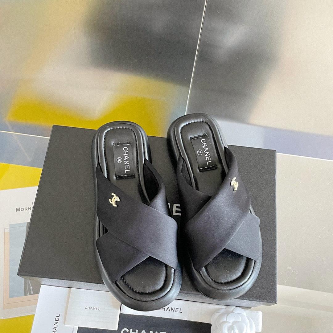 Chanel G38864 Mules Fabric Sandals Women C91150
