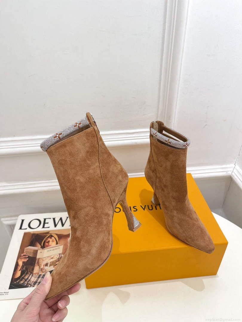 LV 1ACAKQ Louis Vuitton Women’s Sparkle Ankle Boot Heel 95mm L75227