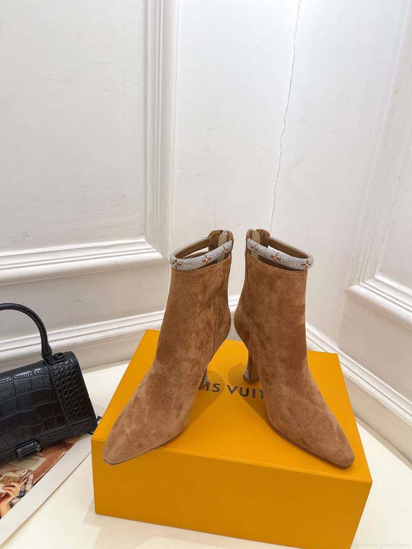LV 1ACAKQ Louis Vuitton Women’s Sparkle Ankle Boot Heel 95mm L75227