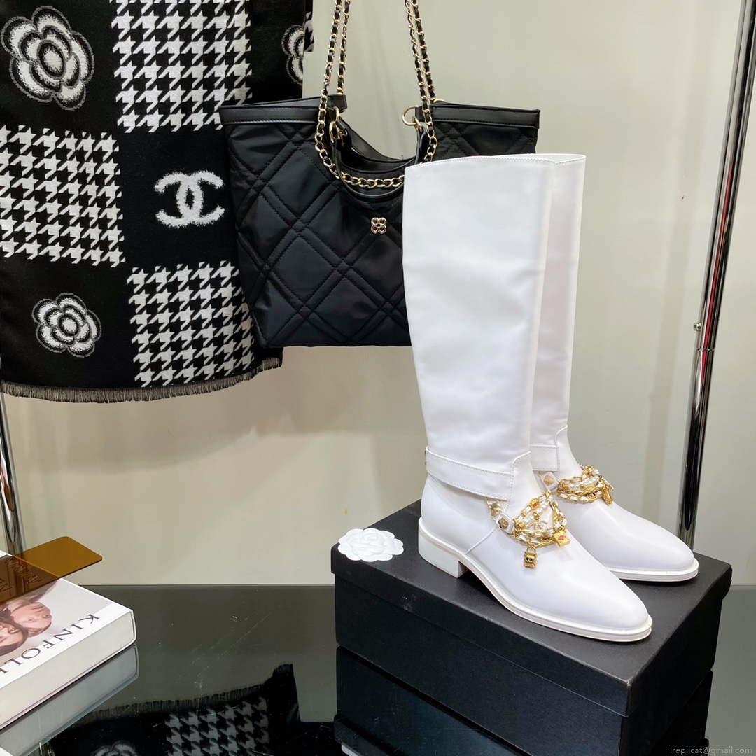 Chanel Women’s Shoes Classcal Chain High Boots G38822