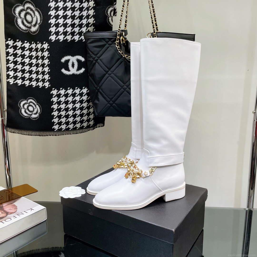 Chanel Women’s Shoes Classcal Chain High Boots G38822