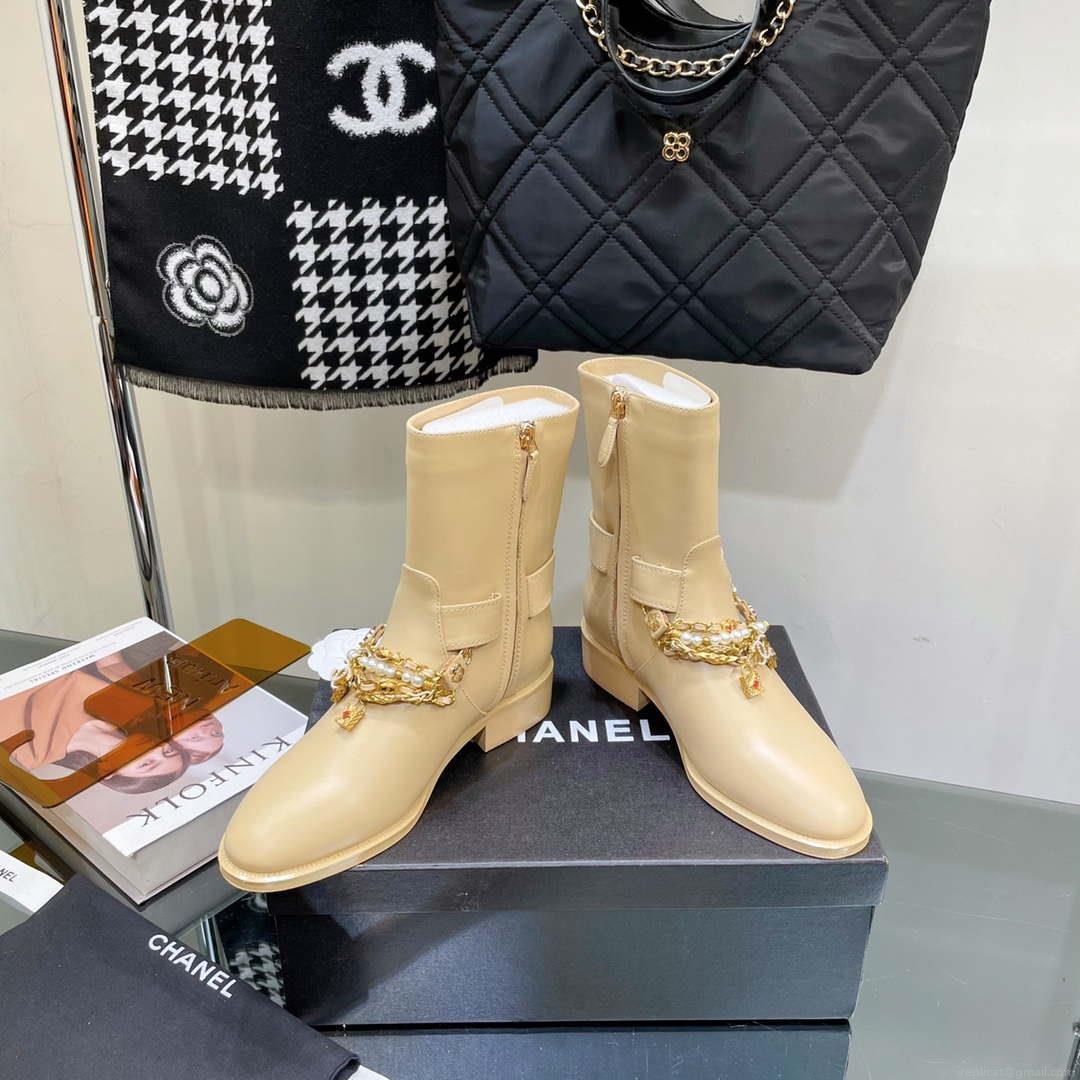 Chanel Women’s Shoes Classcal Chain Hight Boots 190798