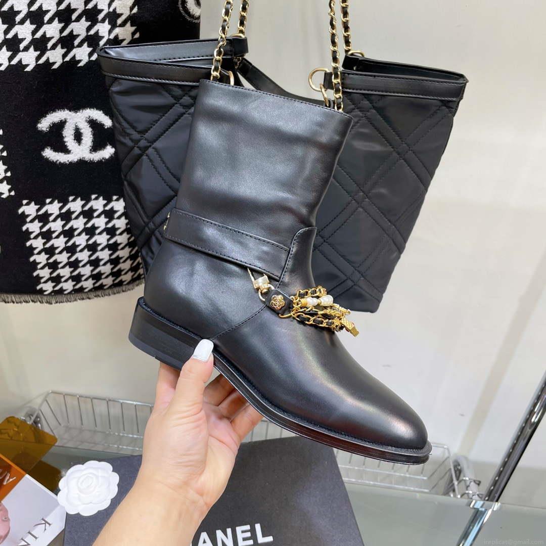 Chanel Women’s Shoes Classcal Chain Hight Boots 190797
