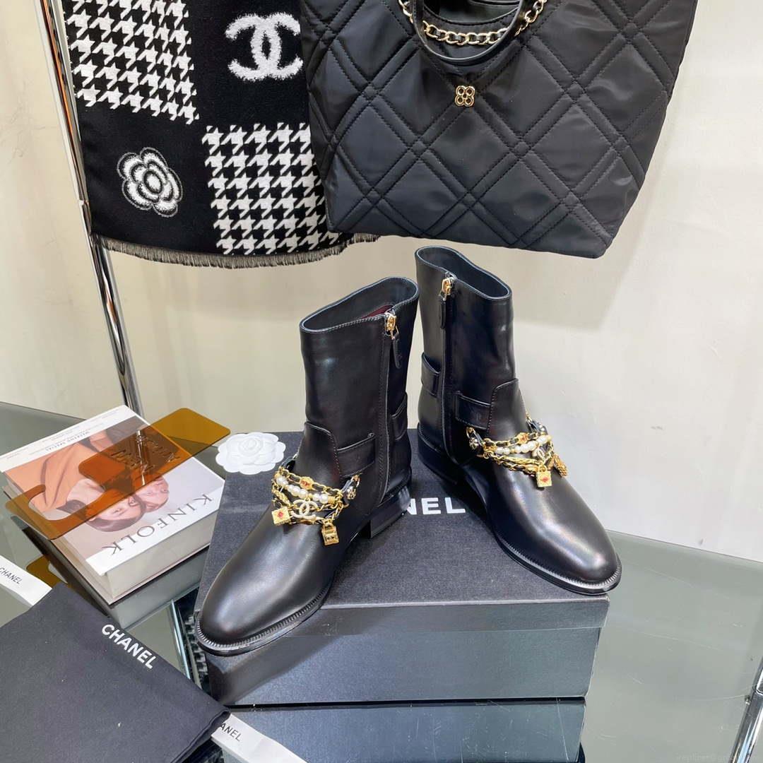 Chanel Women’s Shoes Classcal Chain Hight Boots 190797