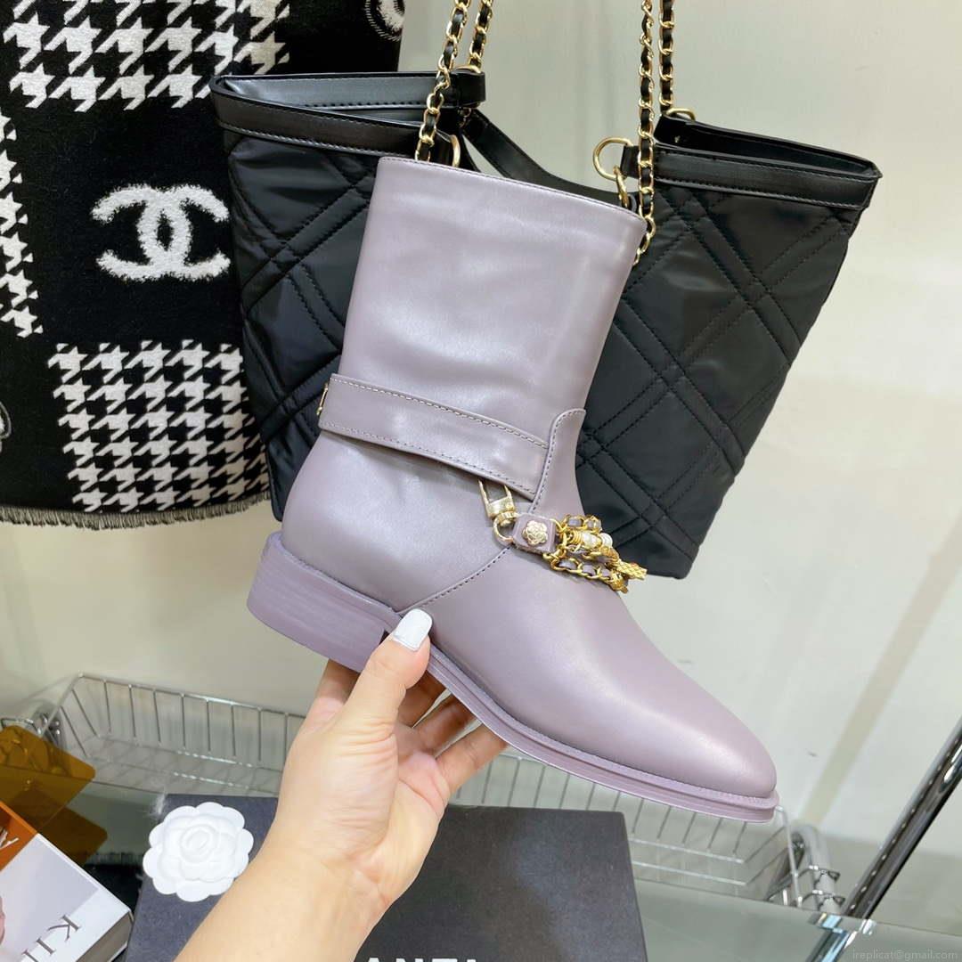 Chanel Women’s Shoes Classcal Chain Hight Boots 190795