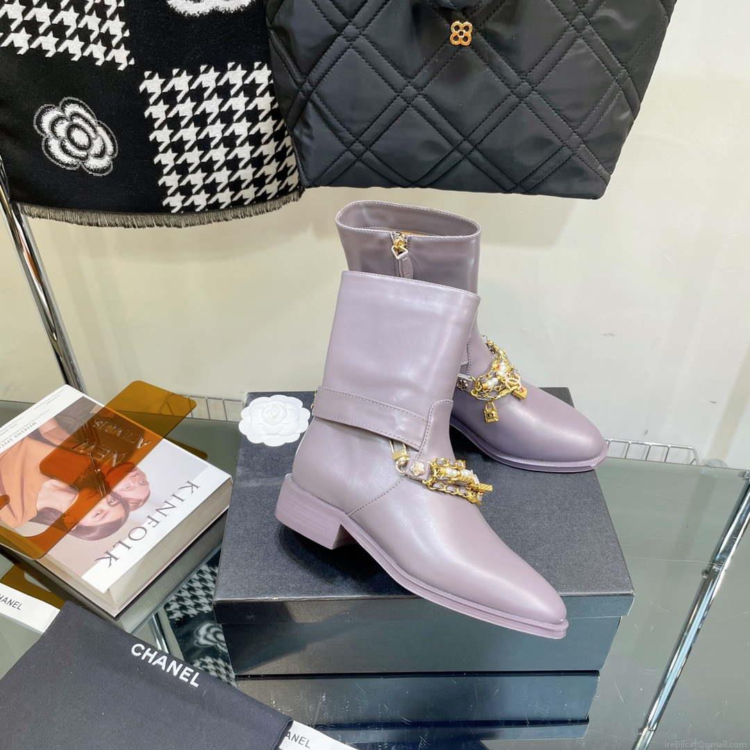 Chanel Women’s Shoes Classcal Chain Hight Boots 190795