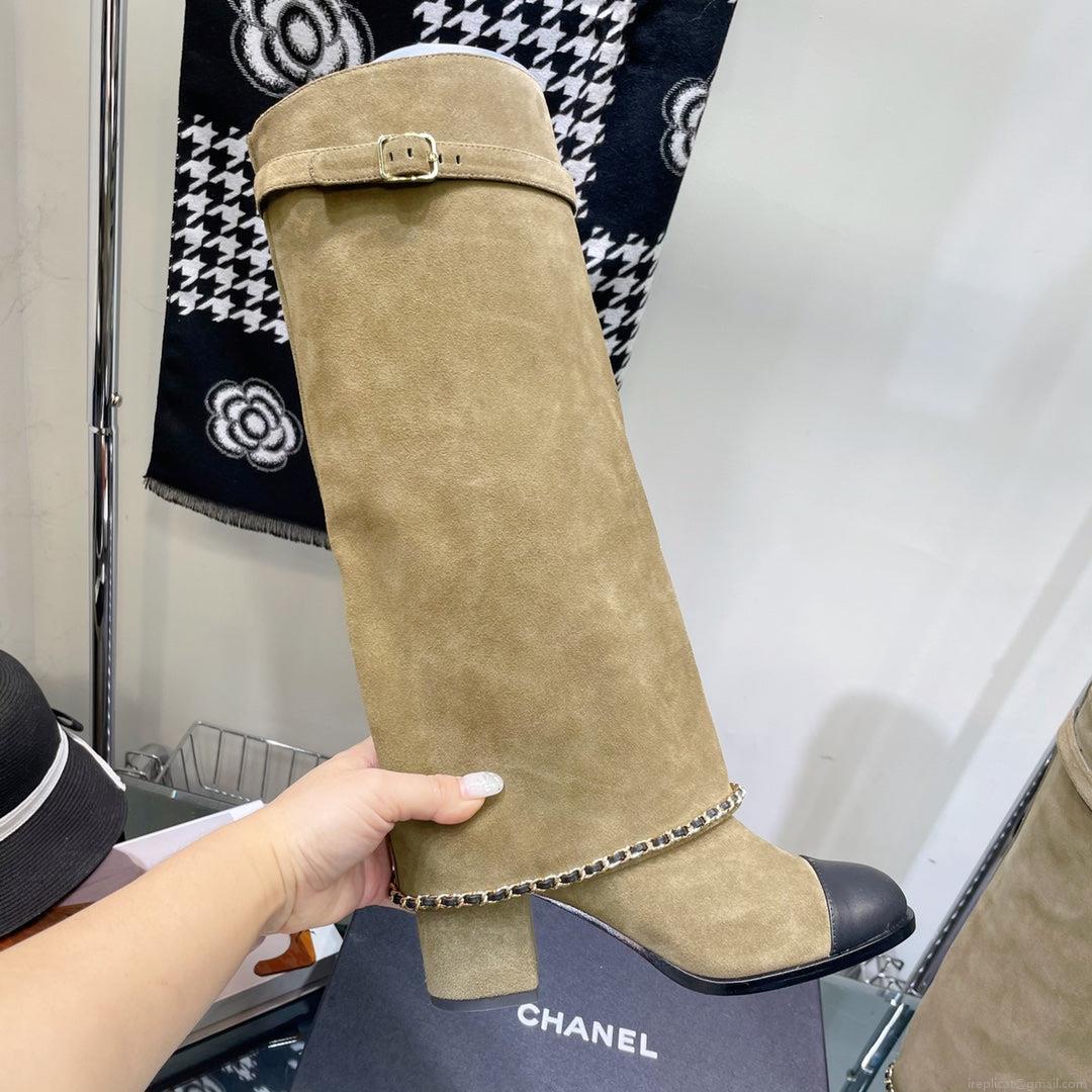 Chanel Women’s Shoes G39345 X56709 94305Classcal Chain Hight Boots 190788