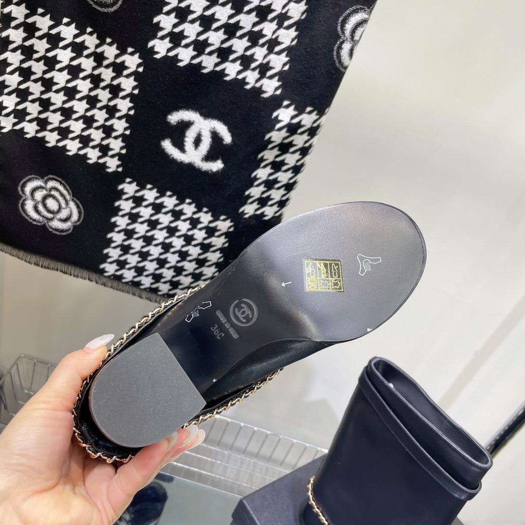 Chanel Women’s Shoes G39345 X56709 94305Classcal Chain Hight Boots 190784
