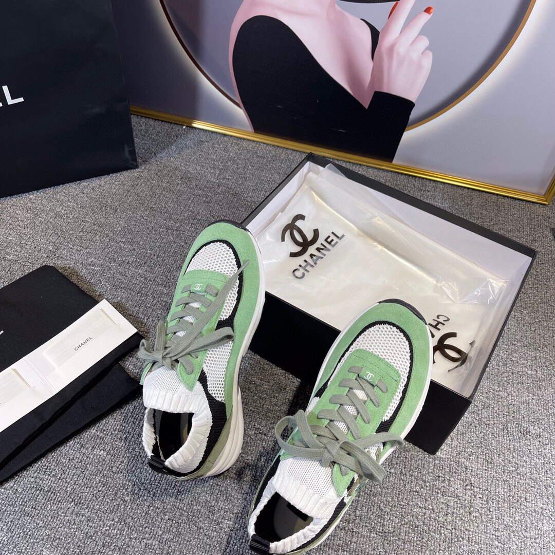 Chanel Men Women’s Sneaker Shoes G38750 Knit & Suede Calfskin