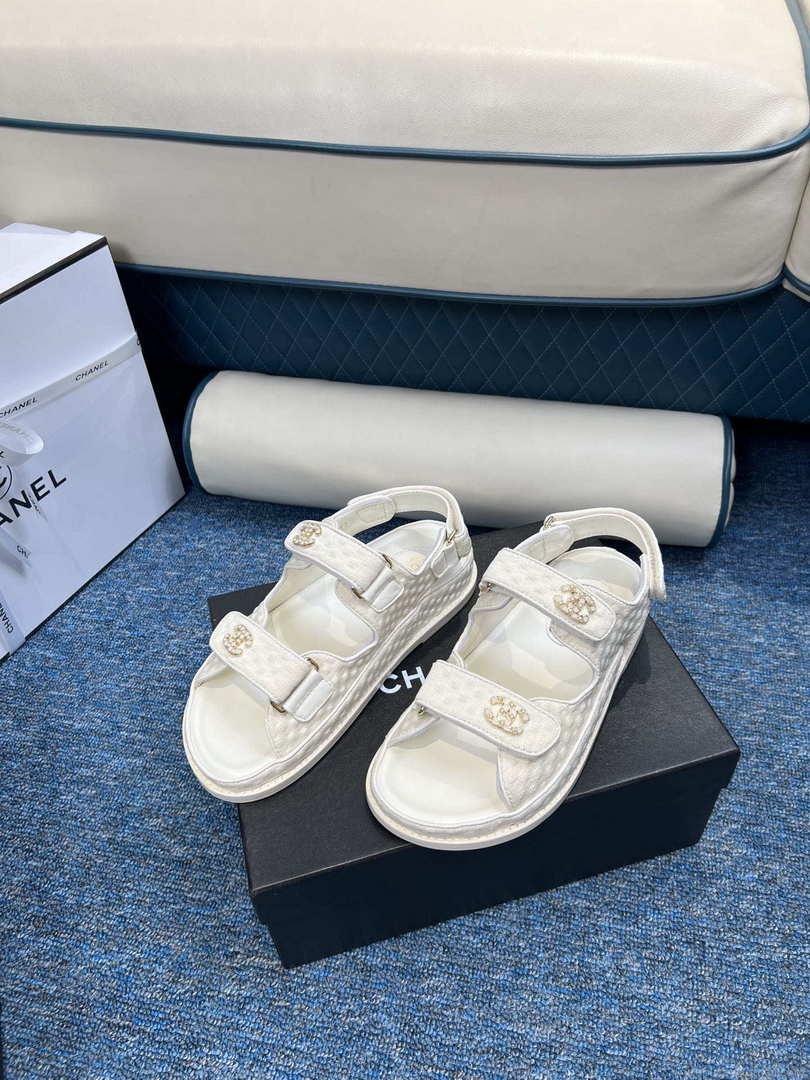 Chanel Women’s fashion Knitwear Sandals G35930 White