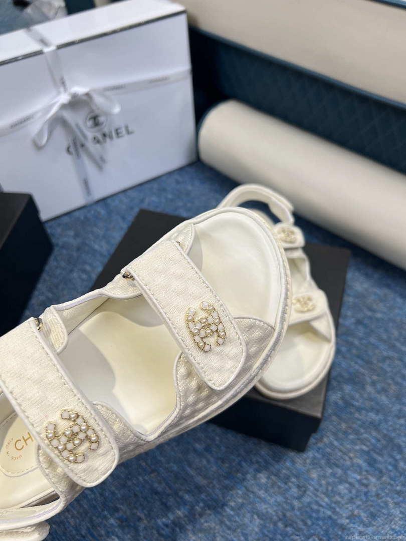Chanel Women’s fashion Knitwear Sandals G35930 White
