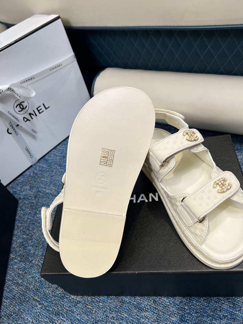 Chanel Women’s fashion Knitwear Sandals G35930 White
