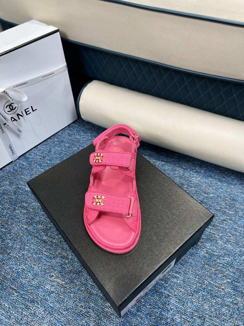 Chanel Women’s fashion Knitwear Sandals G35933 Rose Red