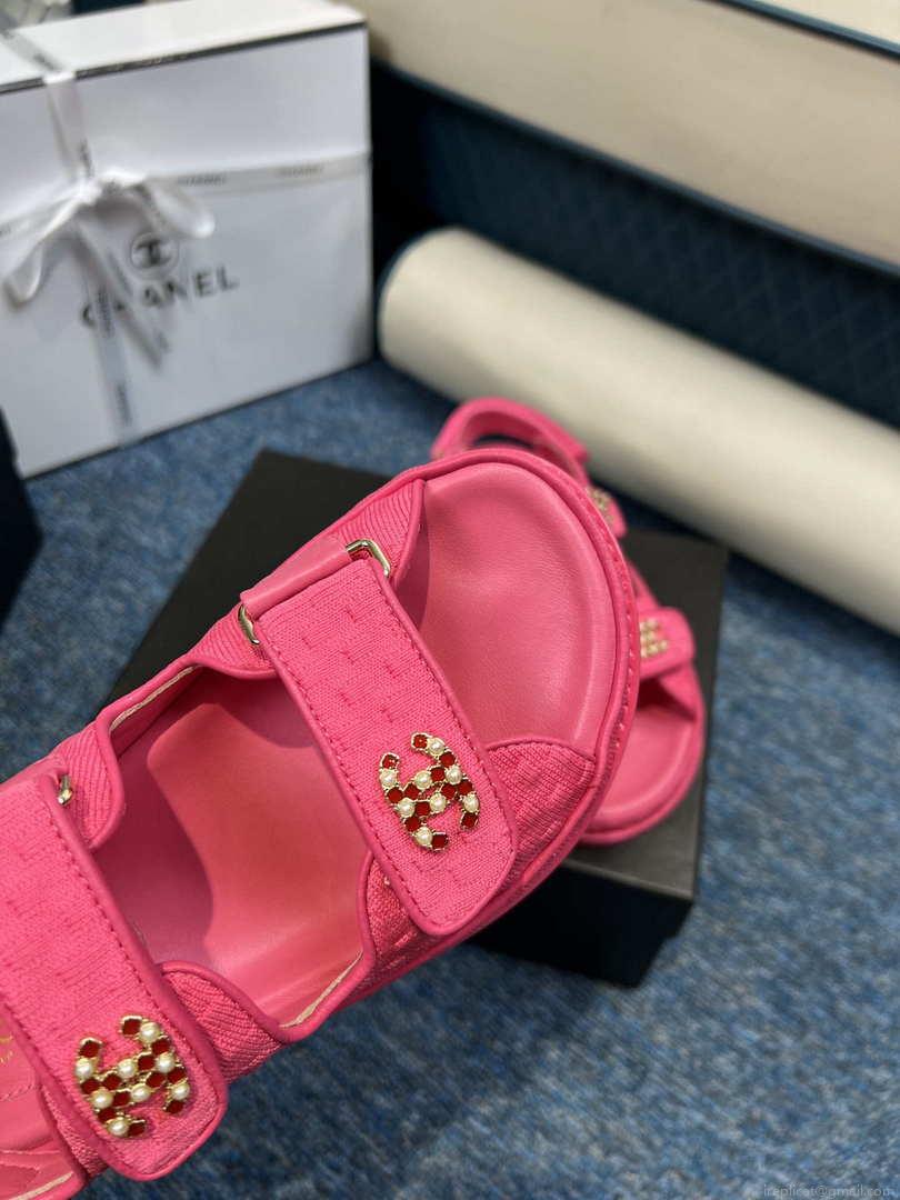 Chanel Women’s fashion Knitwear Sandals G35933 Rose Red
