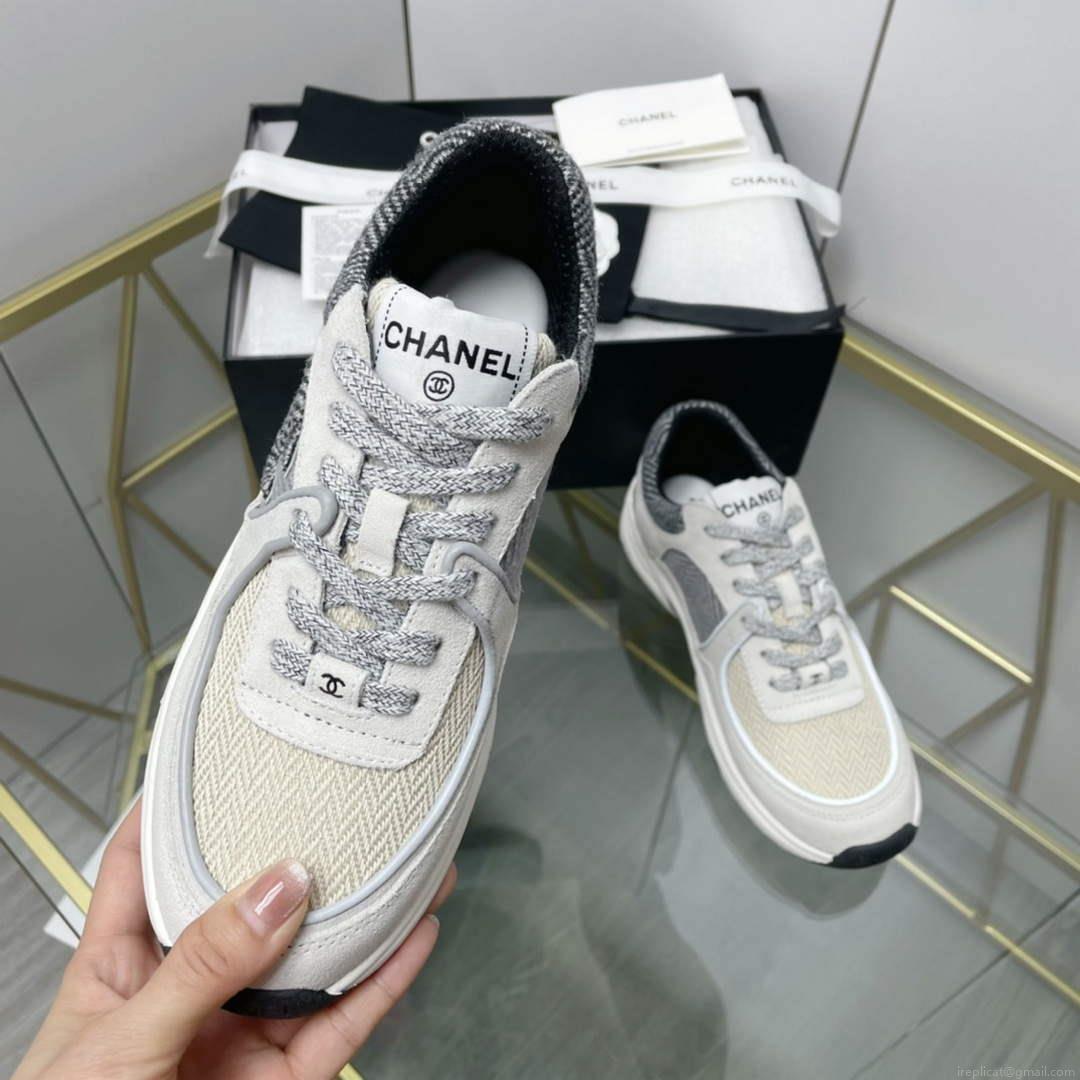Chanel Women’s Sneaker Shoes G38754 White and beige