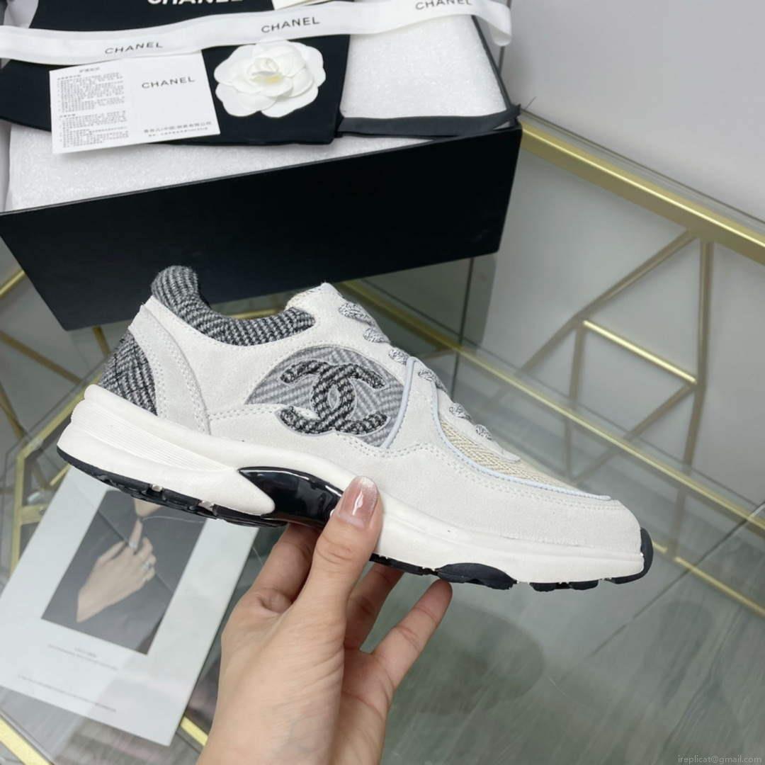 Chanel Women’s Sneaker Shoes G38754 White and beige