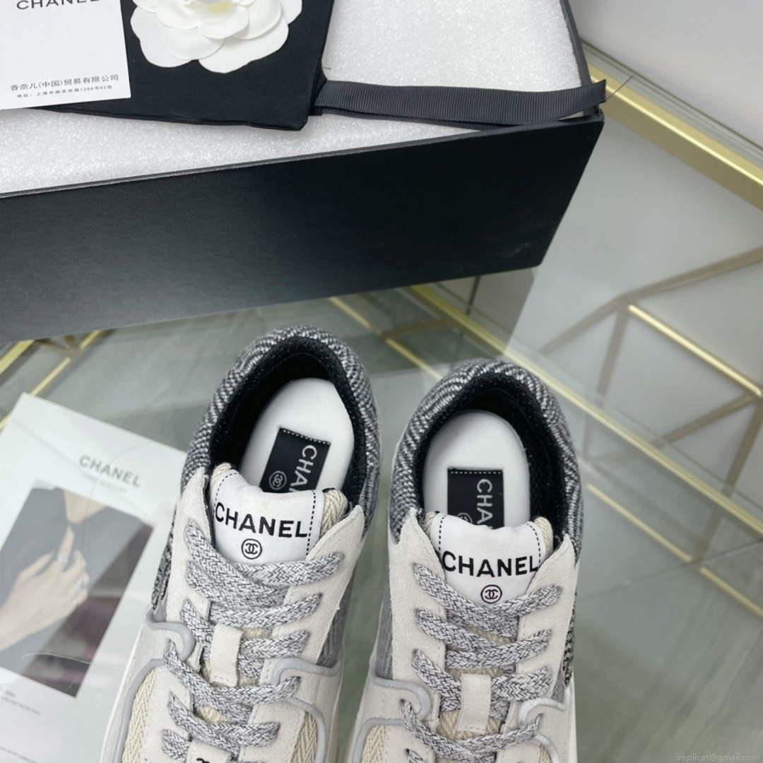 Chanel Women’s Sneaker Shoes G38754 White and beige