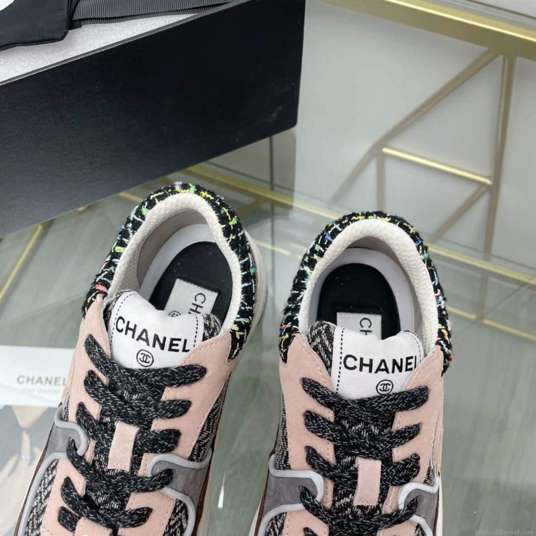 Chanel Women’s Sneaker Shoes G38757 Pink and Brown