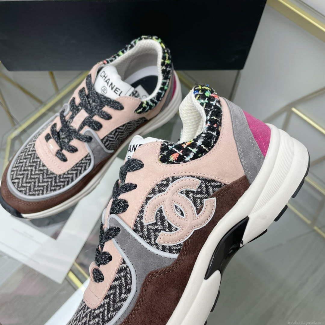 Chanel Women’s Sneaker Shoes G38757 Pink and Brown