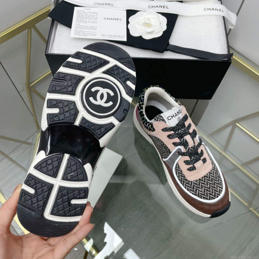 Chanel Women’s Sneaker Shoes G38757 Pink and Brown