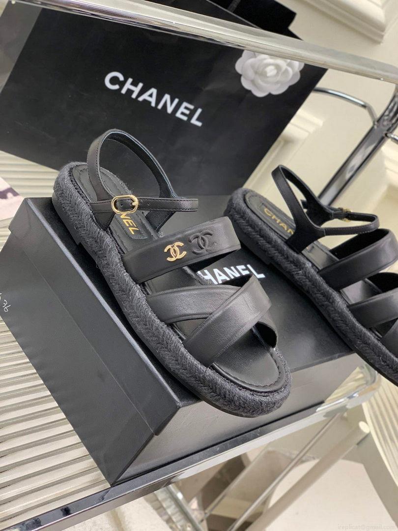 Chanel G40132 Women’s Sandals Shoes Lambskin C90214