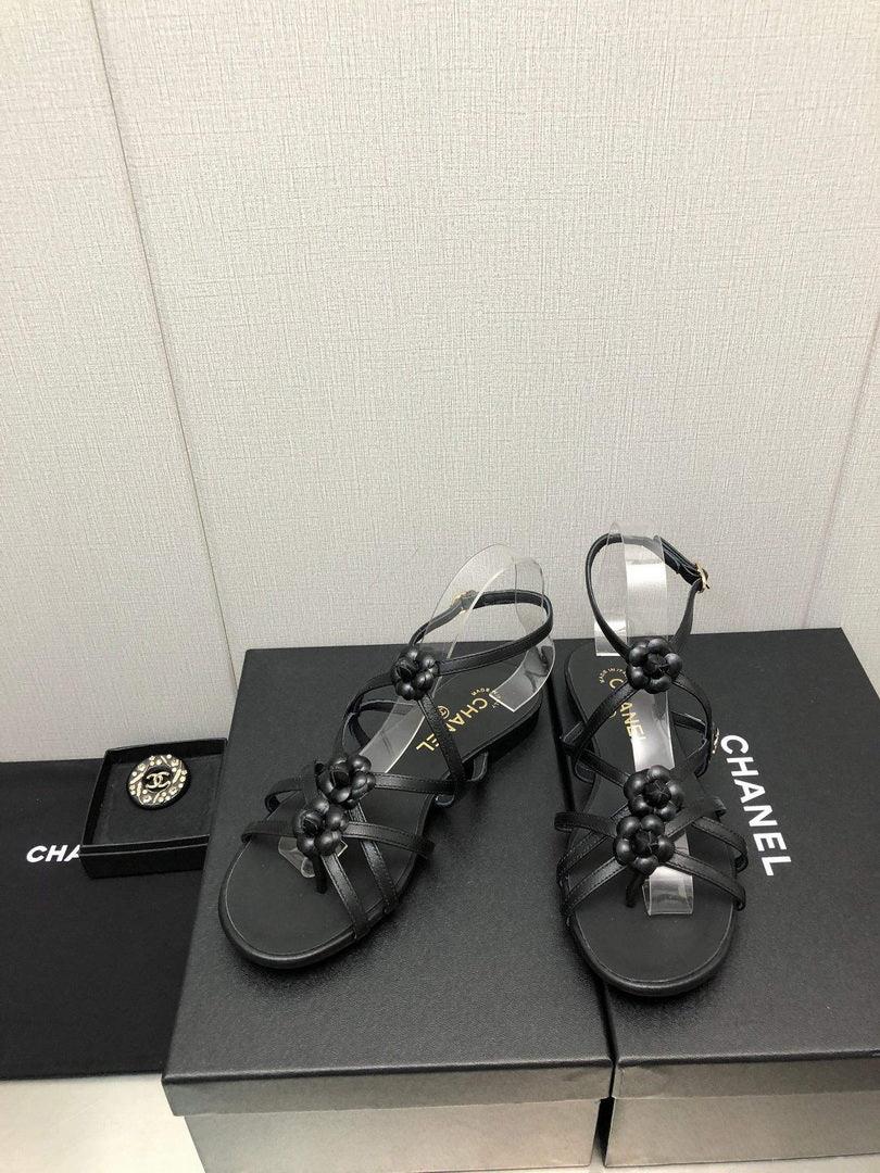Chanel G40128 Women’s Sandals Shoes Lambskin C90225