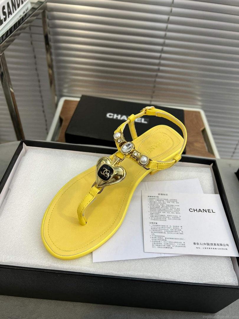 Chanel G39674 Women’s Sandals Shoes Lambskin C90263
