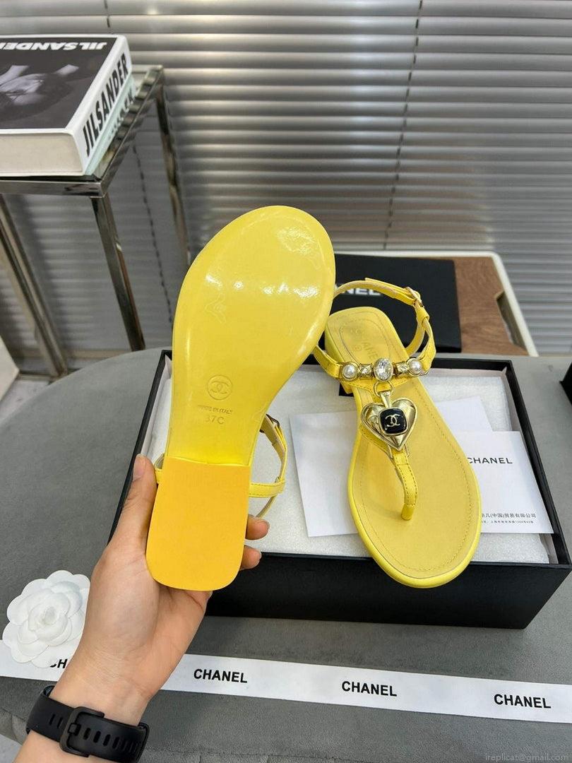 Chanel G39674 Women’s Sandals Shoes Lambskin C90263