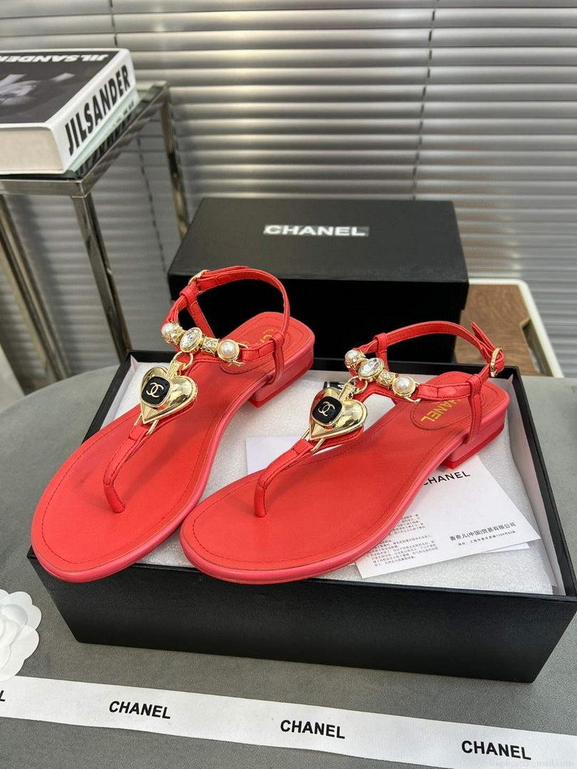 Chanel G39674 Women’s Sandals Shoes Lambskin C90265