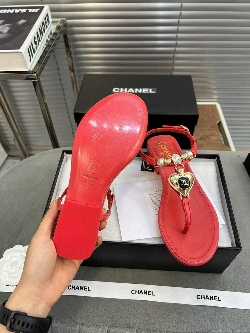 Chanel G39674 Women’s Sandals Shoes Lambskin C90265