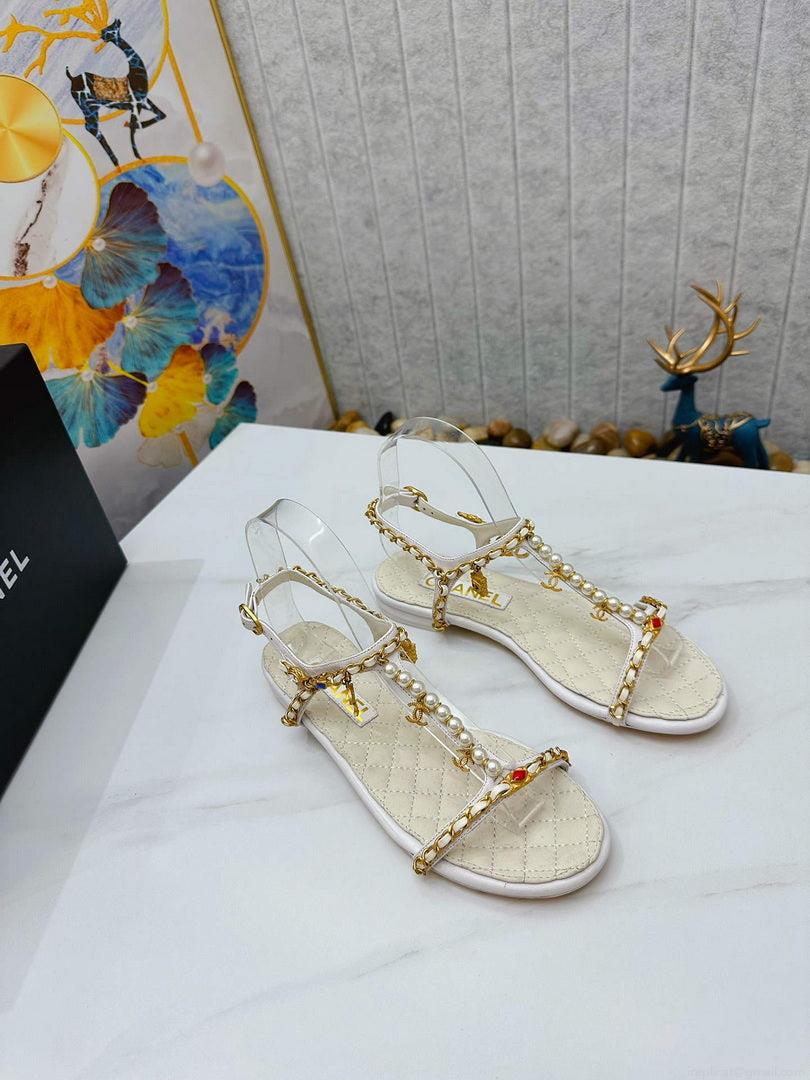 Chanel G39674 Women’s Sandals Shoes Lambskin C90266