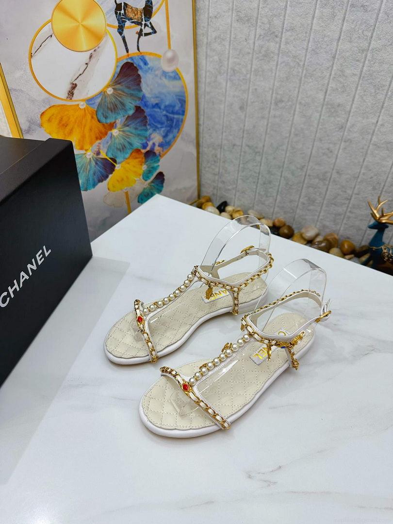 Chanel G39674 Women’s Sandals Shoes Lambskin C90266