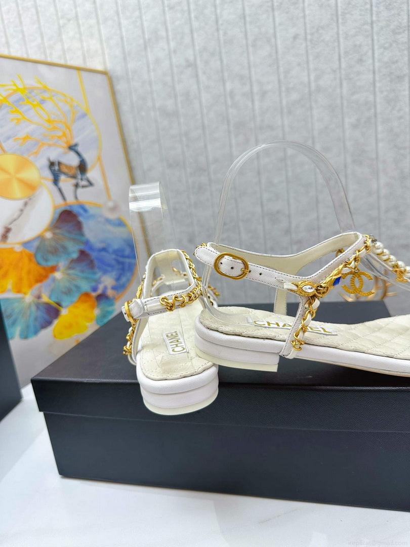 Chanel G39674 Women’s Sandals Shoes Lambskin C90266