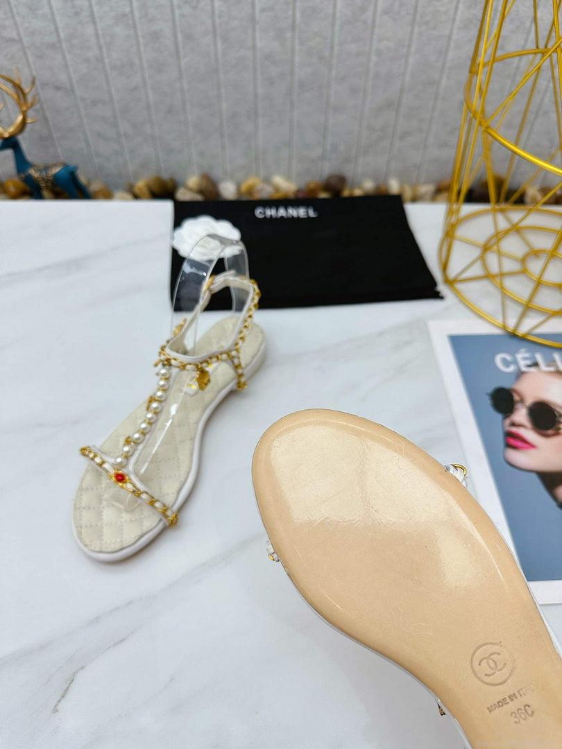Chanel G39674 Women’s Sandals Shoes Lambskin C90266