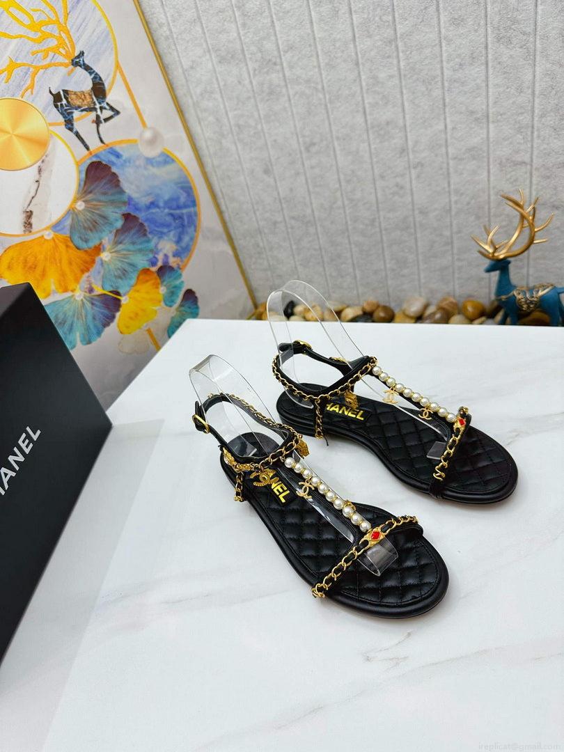 Chanel G39674 Women’s Sandals Shoes Lambskin C90267