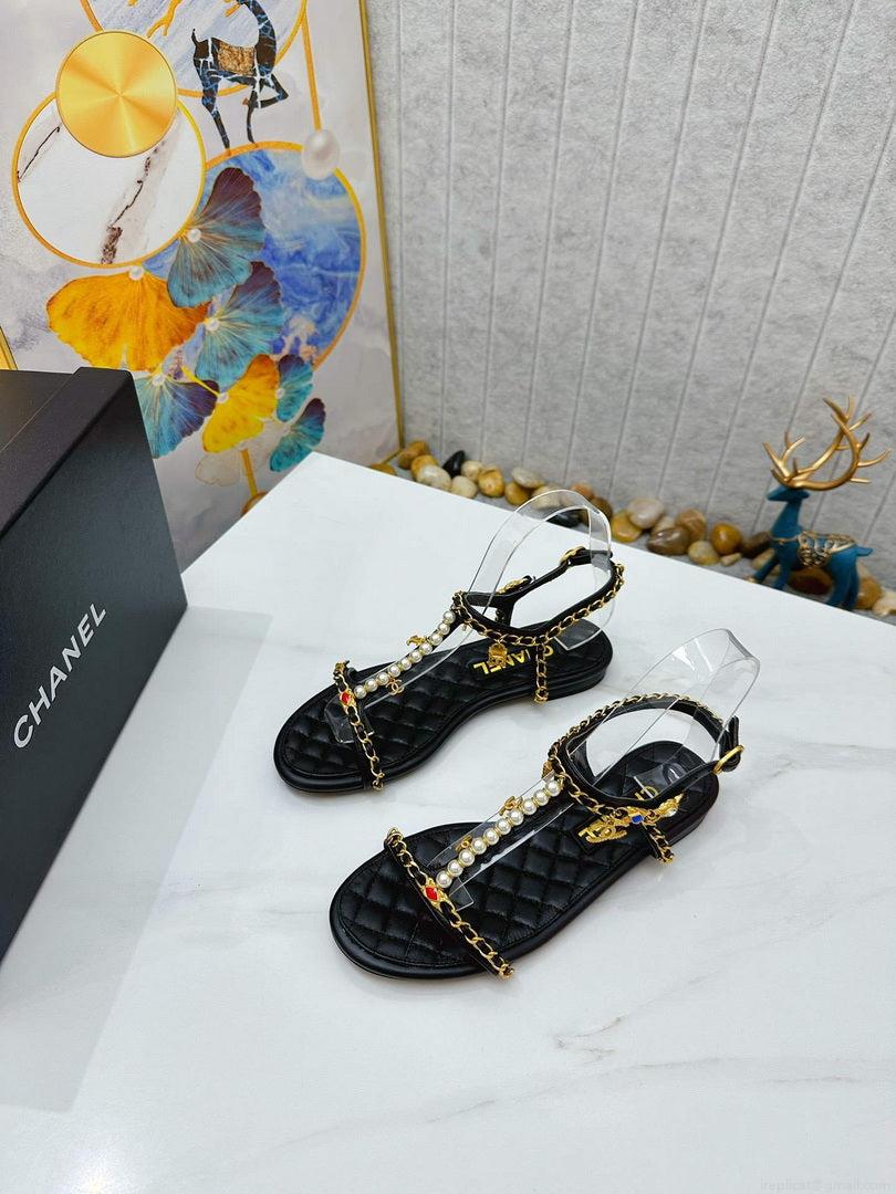 Chanel G39674 Women’s Sandals Shoes Lambskin C90267