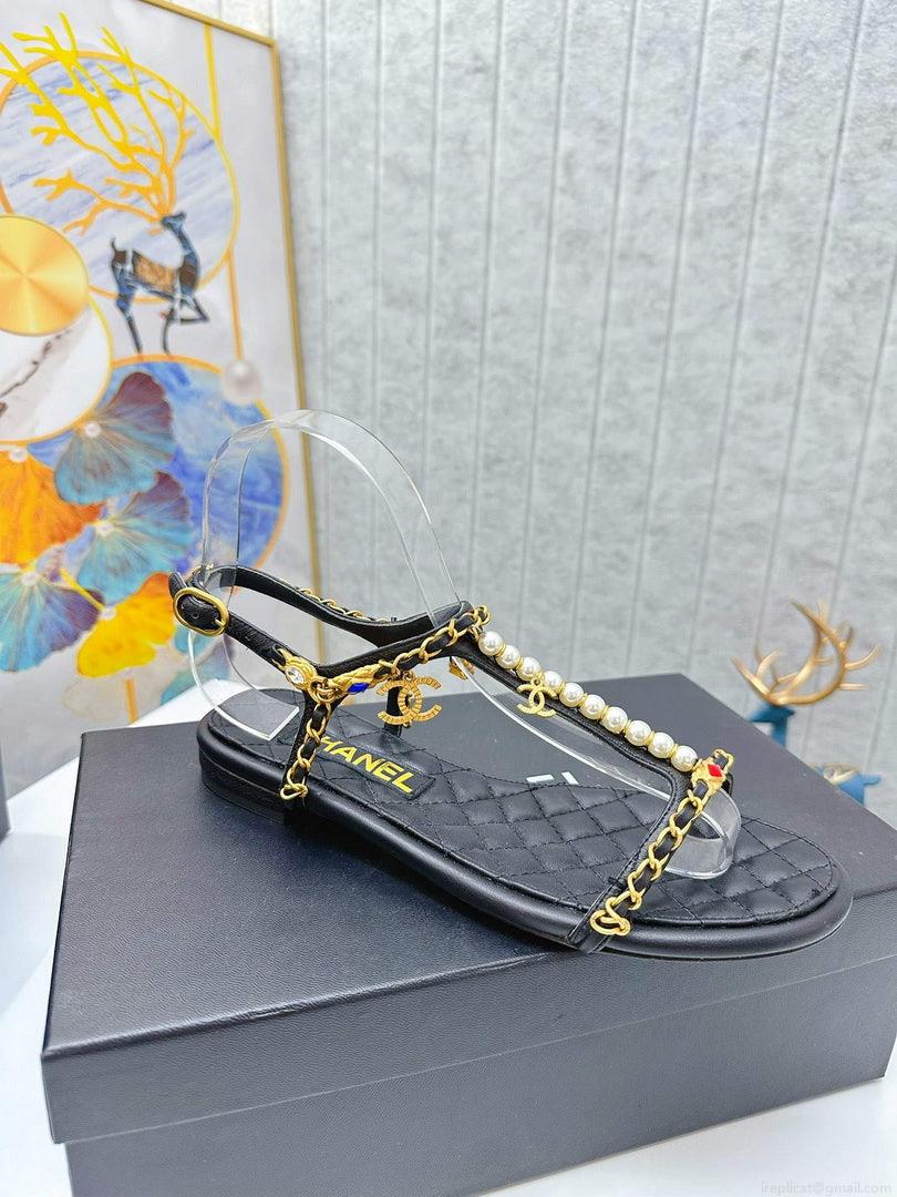 Chanel G39674 Women’s Sandals Shoes Lambskin C90267