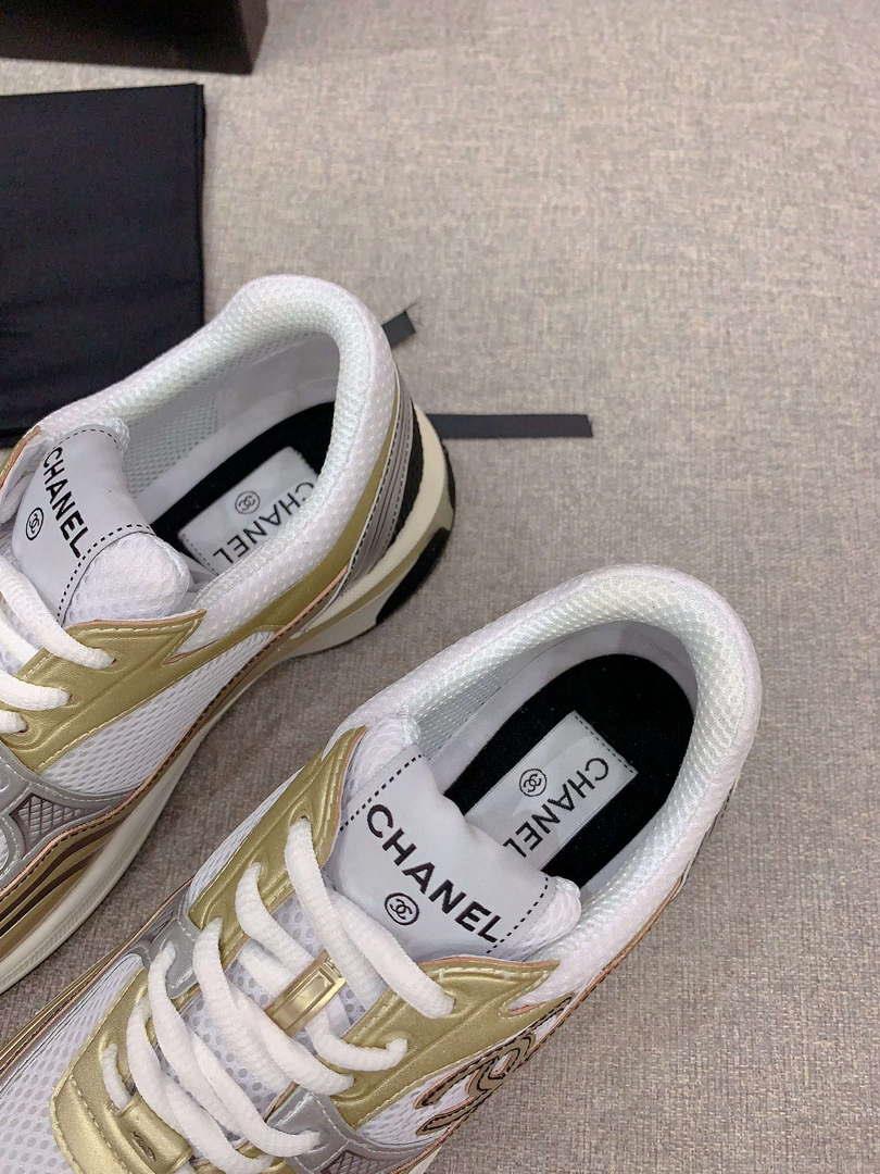 Chanel Women’s Sneaker G45077 Designer Trainers Fabric Laminated C90101