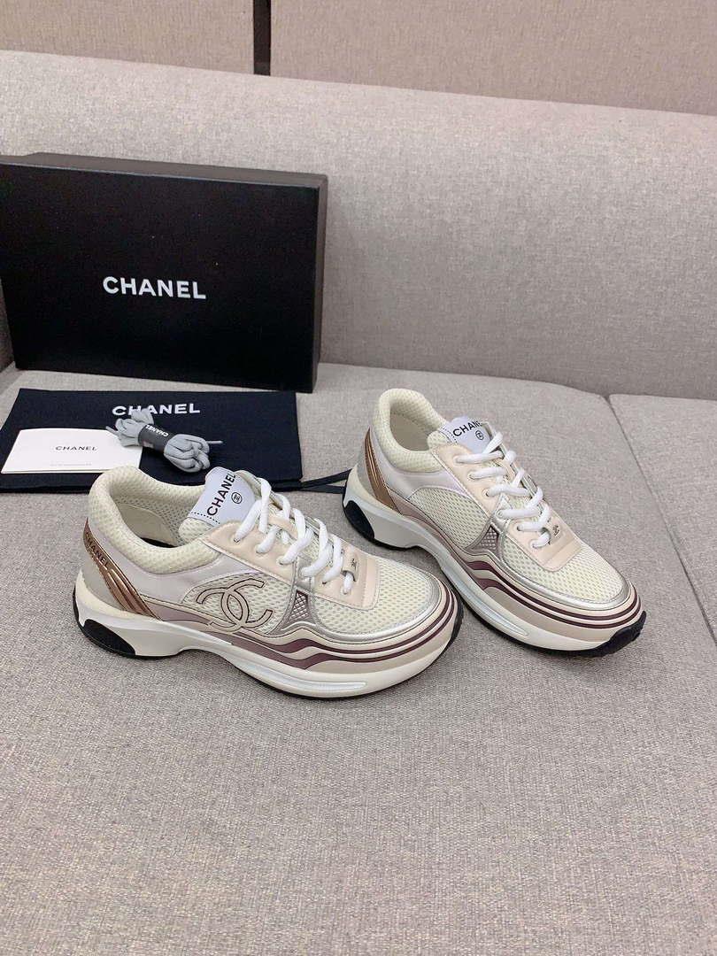 Chanel Women’s Sneaker G45077 Designer Trainers Fabric Laminated C90102