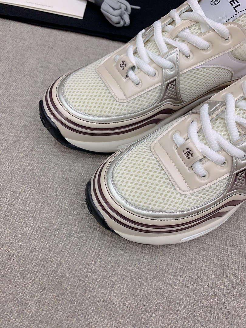 Chanel Women’s Sneaker G45077 Designer Trainers Fabric Laminated C90102