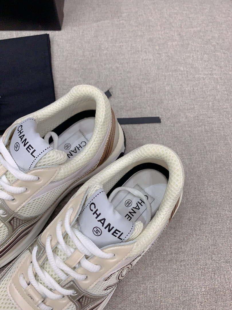 Chanel Women’s Sneaker G45077 Designer Trainers Fabric Laminated C90102