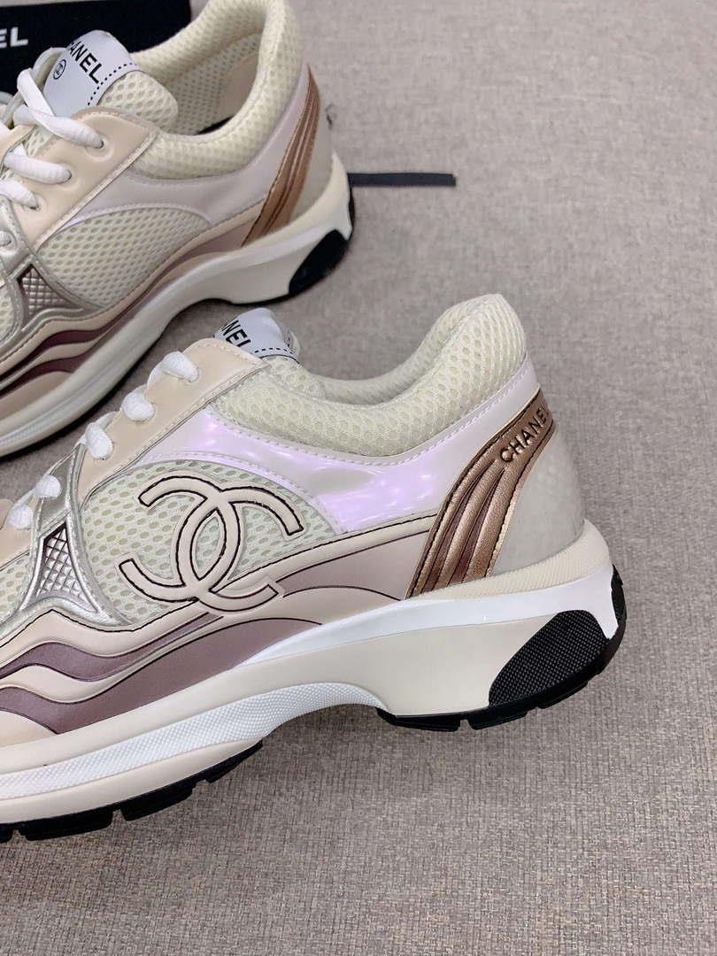 Chanel Women’s Sneaker G45077 Designer Trainers Fabric Laminated C90102