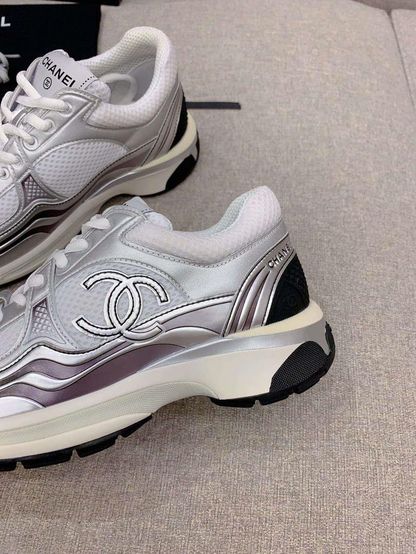Chanel Women’s Sneaker G45077 Designer Trainers Fabric Laminated C90103