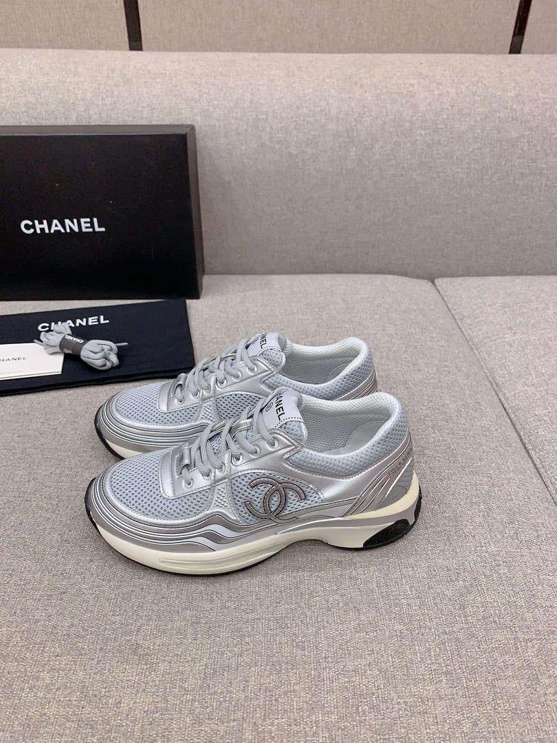 Chanel Women’s Sneaker G45077 Designer Trainers Fabric Laminated C90104