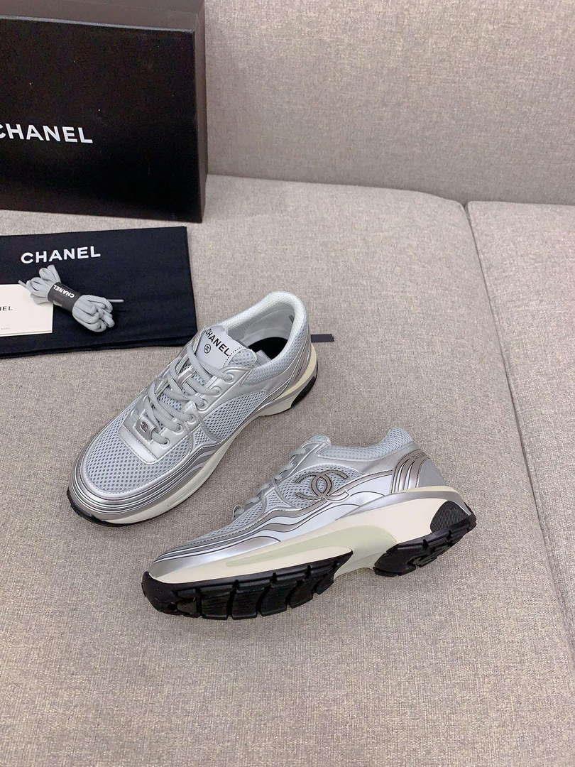 Chanel Women’s Sneaker G45077 Designer Trainers Fabric Laminated C90104