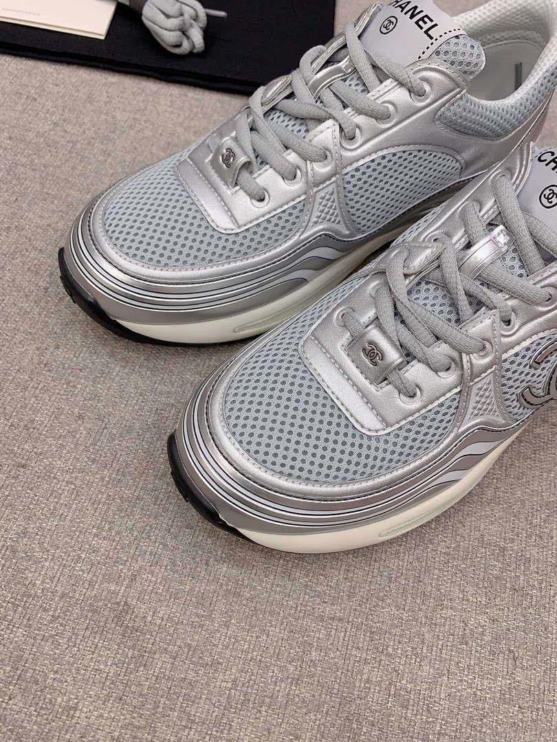 Chanel Women’s Sneaker G45077 Designer Trainers Fabric Laminated C90104