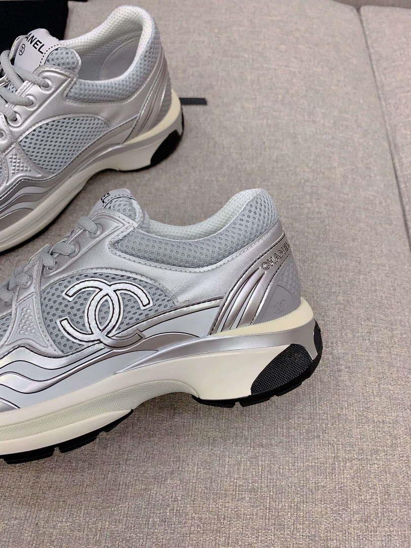 Chanel Women’s Sneaker G45077 Designer Trainers Fabric Laminated C90104