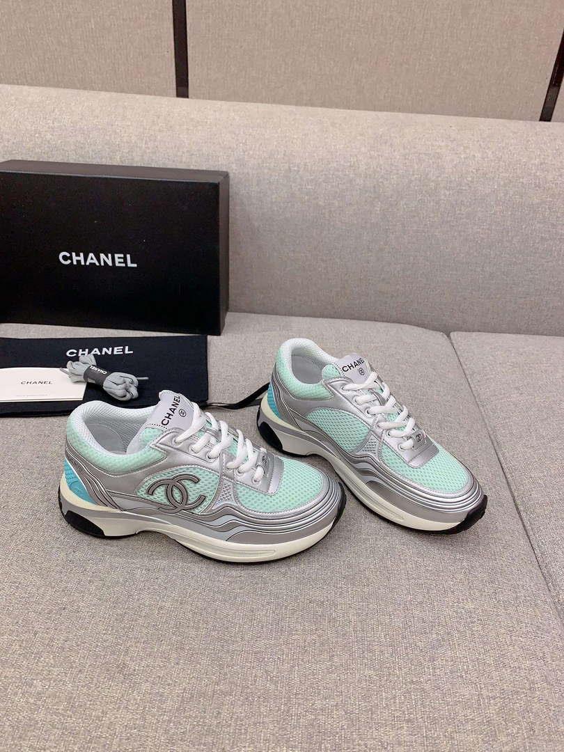 Chanel Women’s Sneaker G45077 Designer Trainers Fabric Laminated C90105