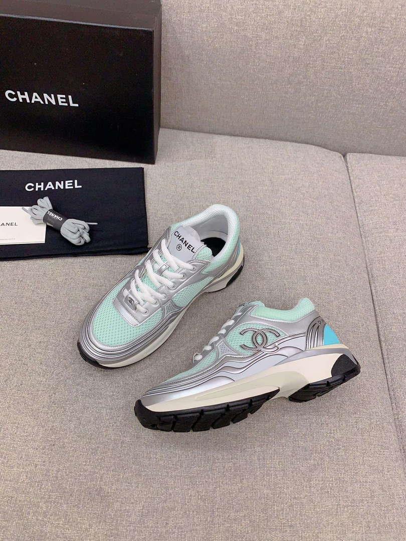 Chanel Women’s Sneaker G45077 Designer Trainers Fabric Laminated C90105