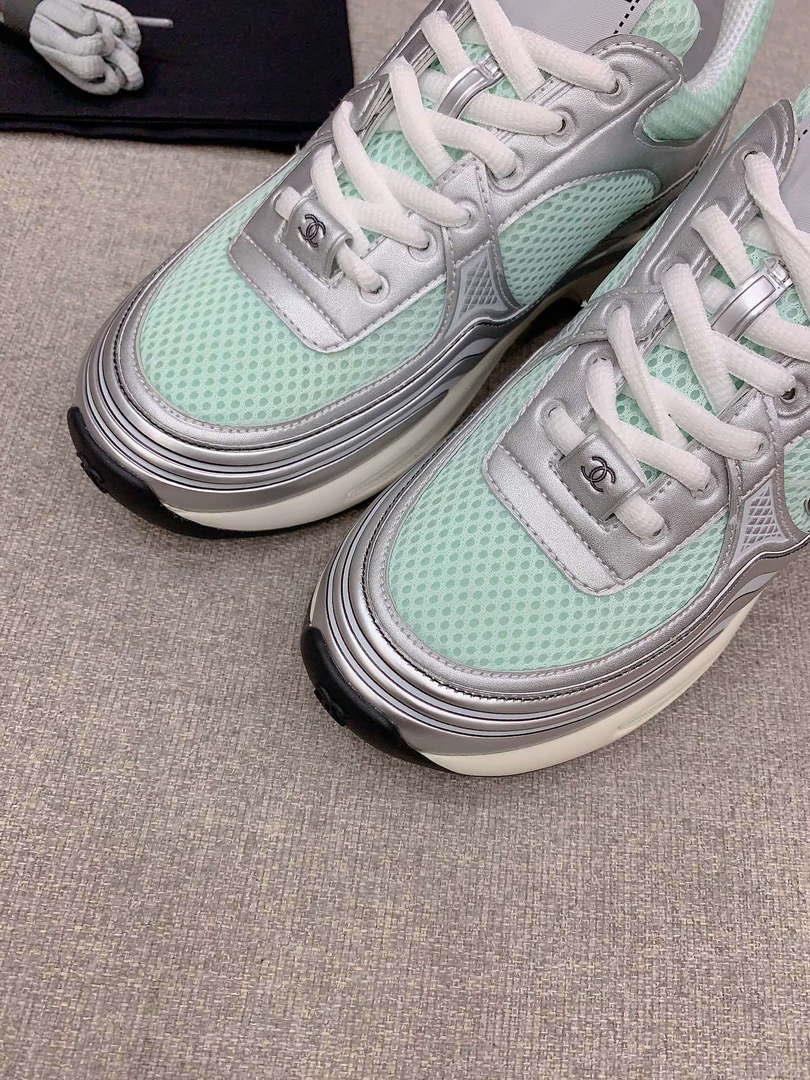 Chanel Women’s Sneaker G45077 Designer Trainers Fabric Laminated C90105